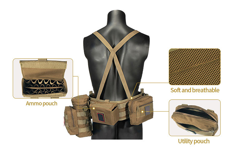 Chest Rig Tactical Army Khaki (1)