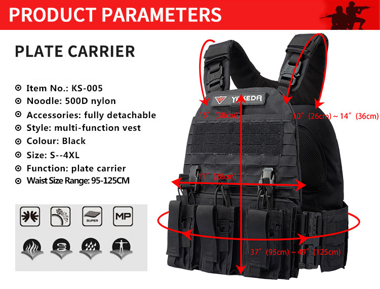 Onye na-ebu Nylon Tactical Plater Carrier (7)