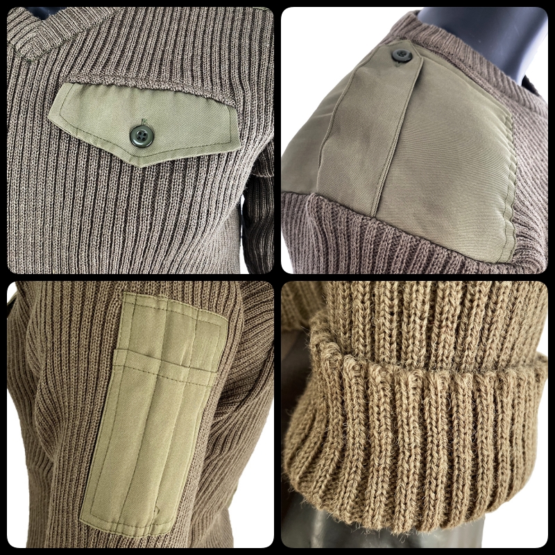 Army sweater details