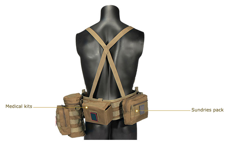 Khaki Tactical Army Chest Rig (3)