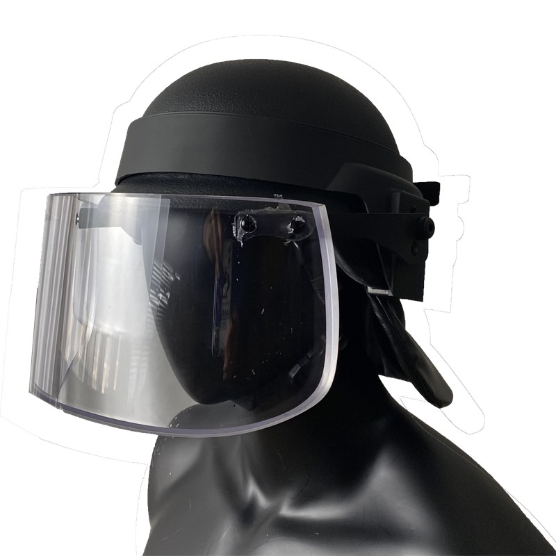 Bulletproof helmet with glass01